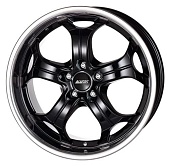 Alutec Boost 10.5x20 5x114.3 ET35 d76.1 Diamond Black With Stainless Steel Lip